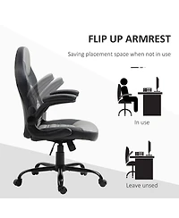 Vinsetto Ergonomic Gaming Chair, Racing Style Computer Chair, Executive Home Office Desk Chair with Metal, Tilt, Adjustable Height, and 360 Swivel Whe
