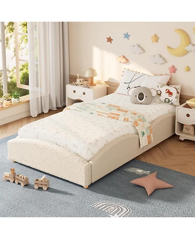 gaomon Twin Upholstered Floor Bed for Kids