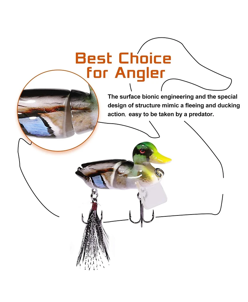 Gnuadz Easy Catch Jointed Swimbaits Bkk Hooks Wiggling Vibrating Lifelike Bass Lures