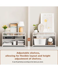 Homlux Hausource Decorative Storage Cabinet Accent Display Cabinet with Adjustable Shelves