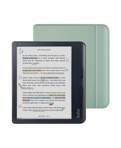Kobo Libra 32GB Colour eReader with Garden Basic SleepCover Case Bundle