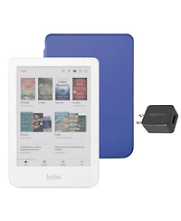 Kobo Clara Color eReader with Basic Sleep Cover Case and Ac Bundle