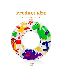 Gnuadz 3 Pack 32 inch Pool Floats Tube Swim Rings Inflatable Animal Water Toys