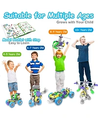 Gnuadz Electric Stem Building Toys 10-in-1 Educational Construction Kit