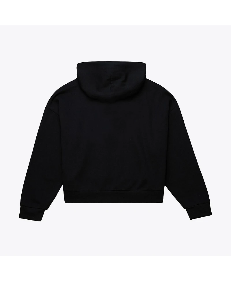 Mitchell & Ness Women's Black Los Angeles Dodgers Back 2 Trophies Cropped Hoodie