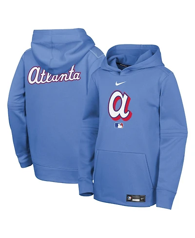 Nike Big Boys and Girls Powder Blue Atlanta Braves 2026 City Connect Authentic Collection Therma-fit Hoodie