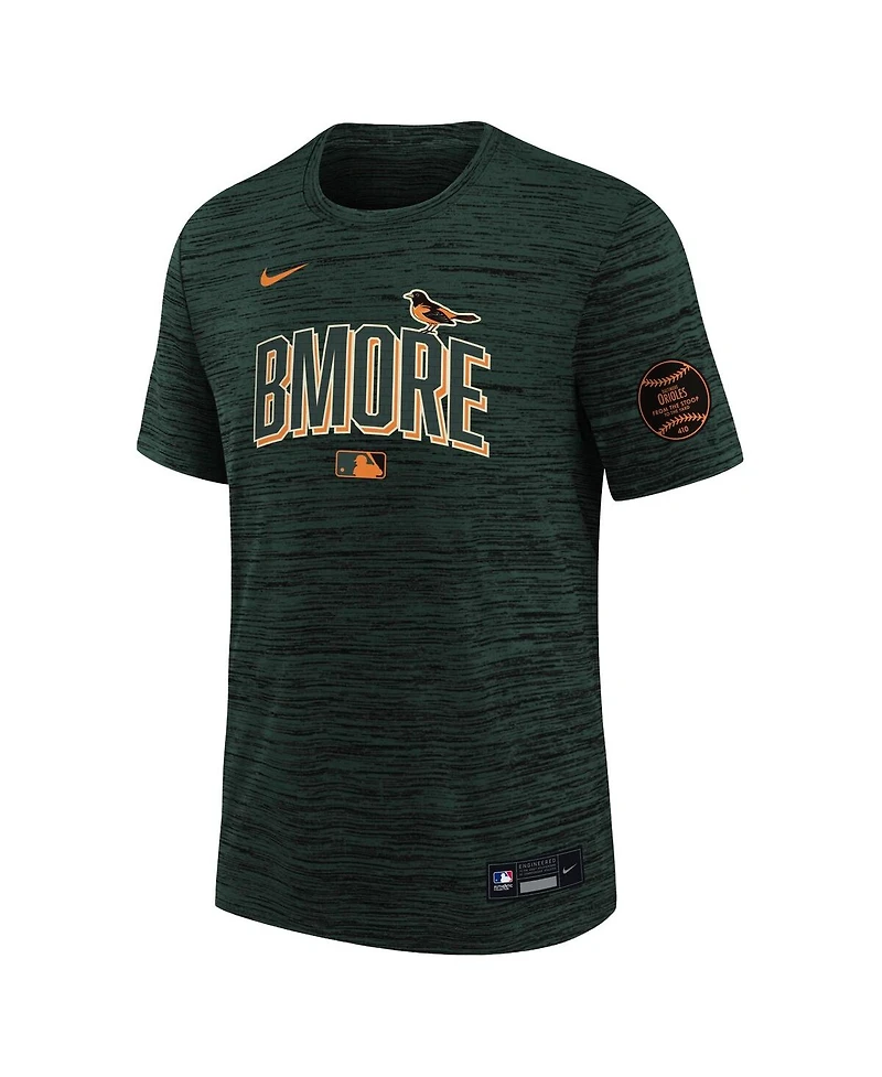 Nike Big Boys and Girls Green Baltimore Orioles 2026 City Connect Authentic Collection Velocity Dri-fit T-Shirt