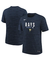 Nike Big Boys and Girls Navy Tampa Bay Rays Authentic Collection Velocity Dri-fit T-Shirt