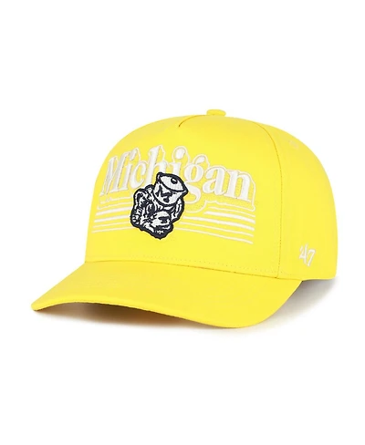 '47 Brand Men's Maize Michigan Wolverines Script Fade Hitch Adjustable Hat