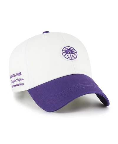 '47 Brand Men's and Women's White/Purple Los Angeles Sparks Contemporary Two-Tone Clean Up Adjustable Hat