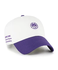 '47 Brand Men's and Women's White/Purple Los Angeles Sparks Contemporary Two-Tone Clean Up Adjustable Hat