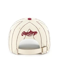 '47 Brand x Rawlings Men's Natural/Burgundy Philadelphia Phillies Pinstripe Clean Up Adjustable Hat