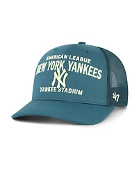 '47 Brand Men's Teal New York Yankees Contemporary Hitch Adjustable Trucker Hat