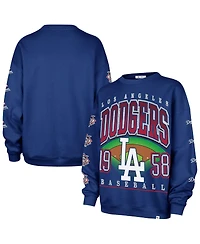'47 Brand Women's Royal Los Angeles Dodgers Trendy Team Go Big Oversized Sweatshirt