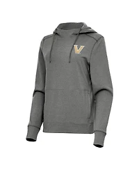 Antigua Women's Heather Black Vanderbilt Commodores Justice Pullover Hoodie