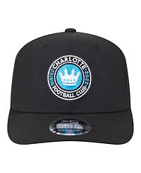 New Era Men's Black Charlotte Fc Jersey Hook 9SEVENTY Adjustable Hat
