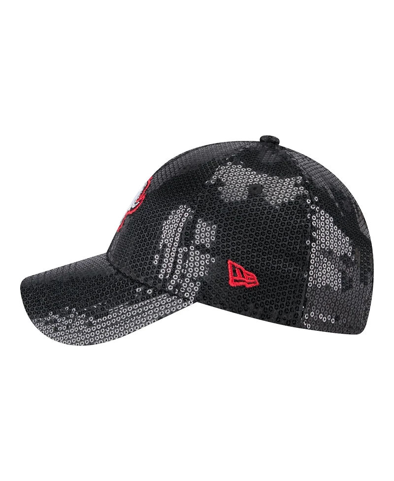 New Era Women's Black Buffalo Sabres Sequin 9FORTY Adjustable Hat