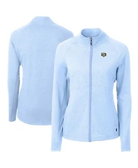 Cutter & Buck Women's Heather Carolina Blue North Carolina Tar Heels Vault Adapt Eco Knit Heather Full-Zip Jacket