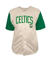 Fanatics Men's Jayson Tatum Cream Boston Celtics Baseball Jersey