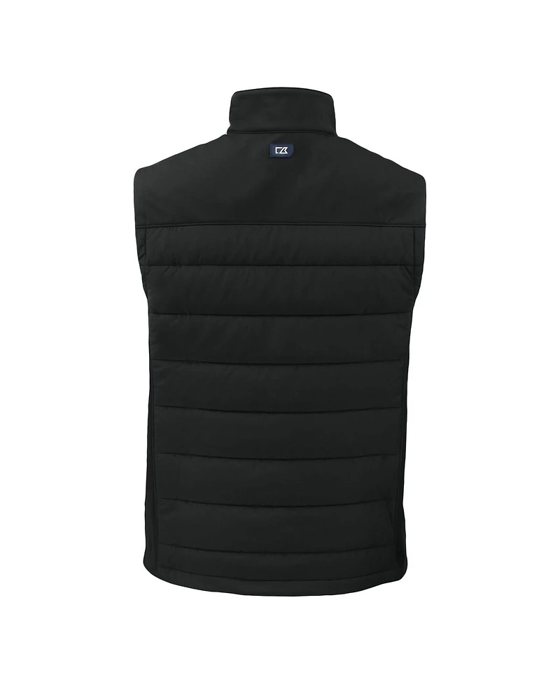 Cutter & Buck Men's Black San Francisco Giants Evoke Hybrid Eco Softshell Full-Zip Vest