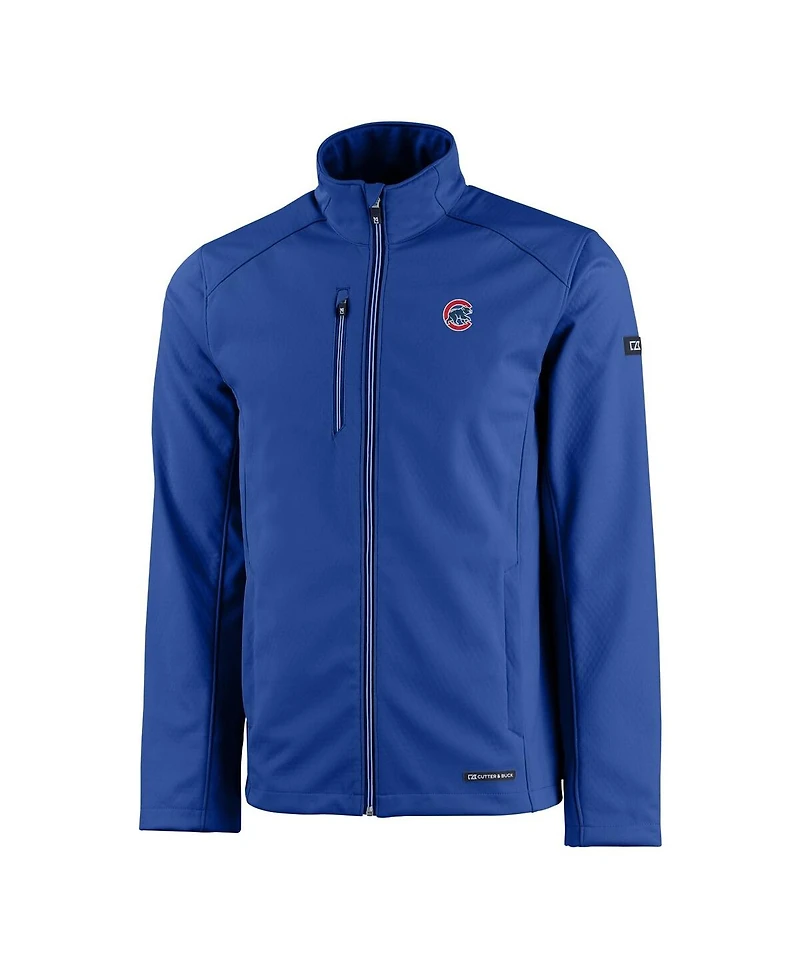 Cutter & Buck Men's Royal Chicago Cubs Evoke Eco Softshell Full-Zip Jacket