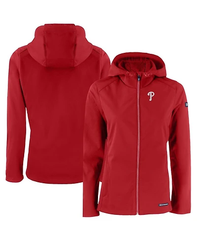 Cutter & Buck Women's Red Philadelphia Phillies Evoke Eco Softshell Full-Zip Jacket