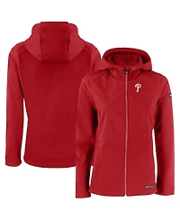 Cutter & Buck Women's Red Philadelphia Phillies Evoke Eco Softshell Full-Zip Jacket
