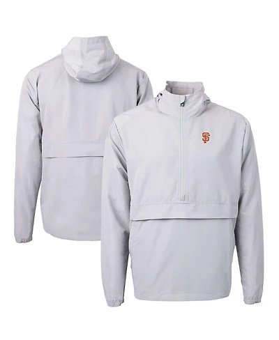 Cutter & Buck Men's Gray San Francisco Giants Charter Eco Half-Zip Anorak Jacket