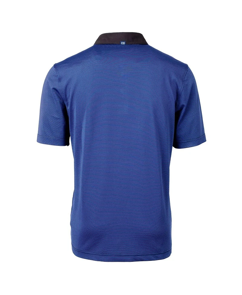 Cutter & Buck Men's Royal/Black Los Angeles Dodgers Virtue Eco Pique Micro Stripe Big Tall Polo Shirt