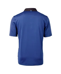 Cutter & Buck Men's Royal/Black Los Angeles Dodgers Virtue Eco Pique Micro Stripe Big Tall Polo Shirt