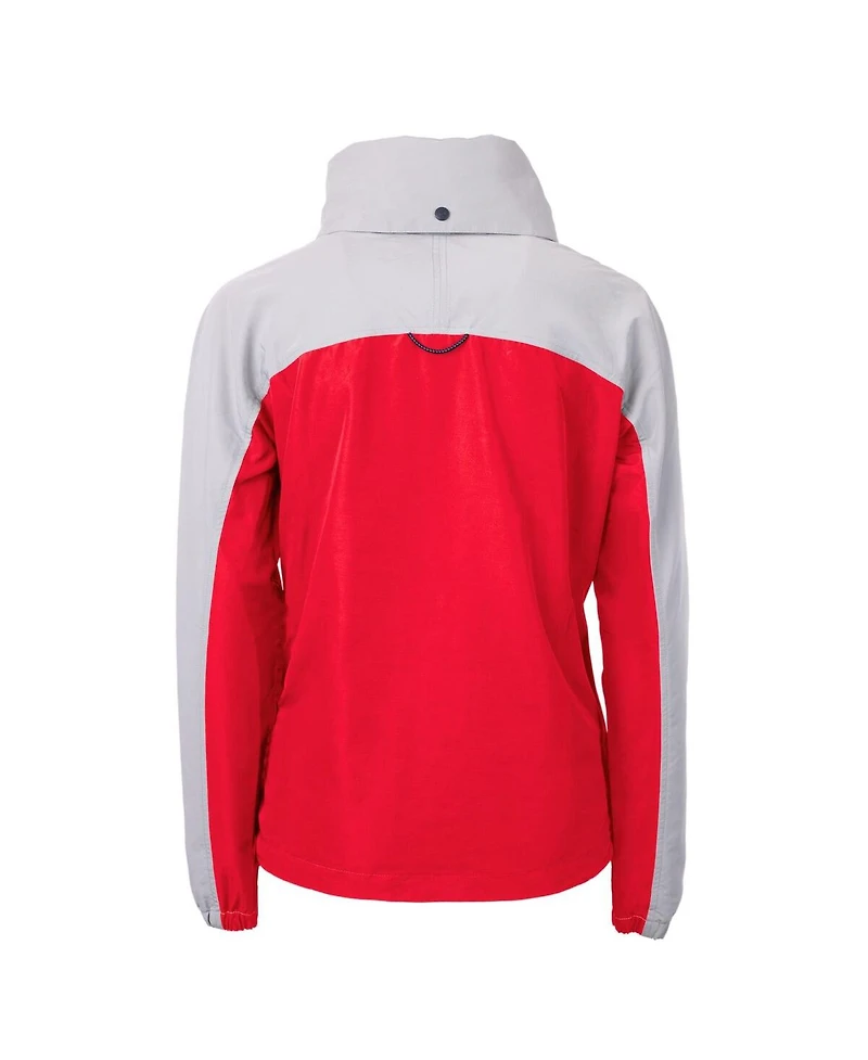 Cutter & Buck Women's Red Philadelphia Phillies Charter Eco Half-Zip Anorak Jacket