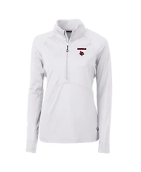 Cutter & Buck Women's White Louisville Cardinals Adapt Eco Knit Half-Zip Pullover Jacket