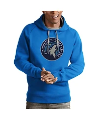 Antigua Men's Blue Minnesota Timberwolves Team Logo Victory Pullover Hoodie