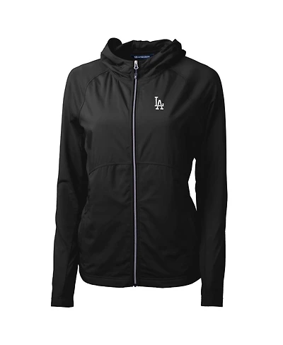 Cutter & Buck Women's Black Los Angeles Dodgers Adapt Eco Knit Full-Zip Jacket