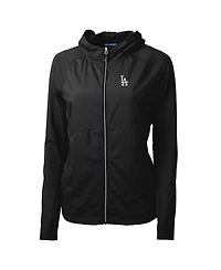 Cutter & Buck Women's Black Los Angeles Dodgers Adapt Eco Knit Full-Zip Jacket