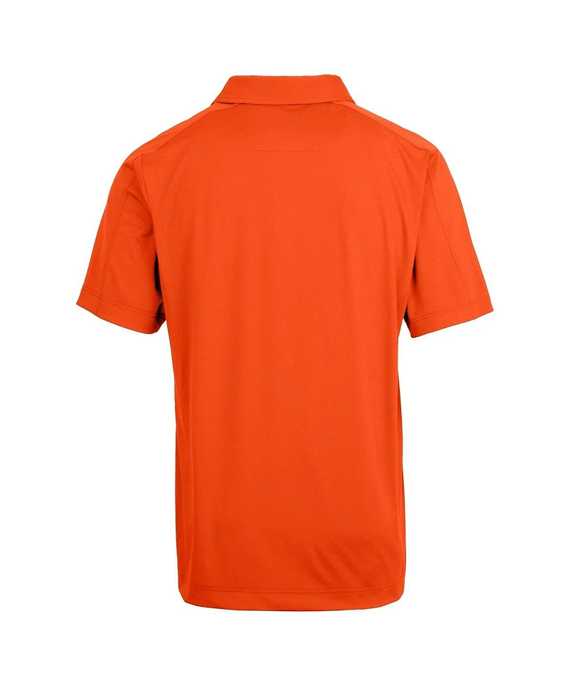 Cutter & Buck Men's Orange New York Mets Prospect Textured Stretch Polo Shirt
