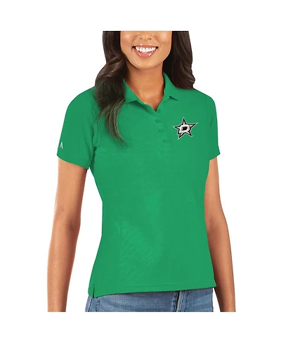 Antigua Women's Kelly Green Dallas Stars Legacy Pique Polo Shirt