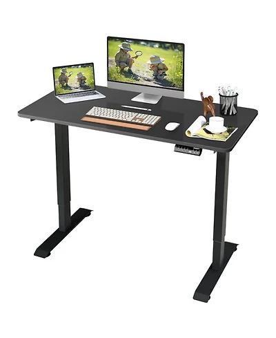 Gouun Wood Electric Height Adjustable Standing Desk with Memory Preset