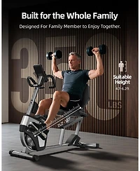 Harison Recumbent Exercise Bike, 350 lbs Capacity, Magnetic with Lcd Monitor (Hrm-B50A)