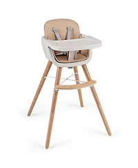 Gouun Baby 6-in-1 Convertible Wooden High Chair with Detachable Legs
