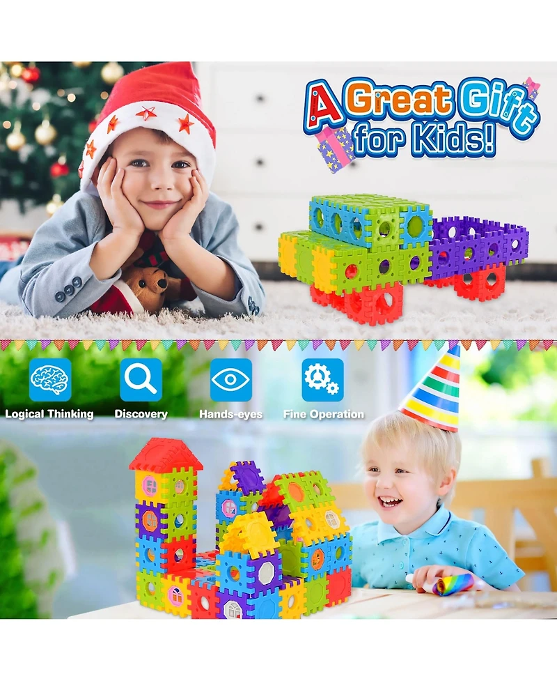 Gnuadz Building Blocks 180 Sets Stem Toys Interlocking