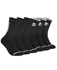 Timberland Men's 6-Pack Millboro Tree Logo Crew Sock