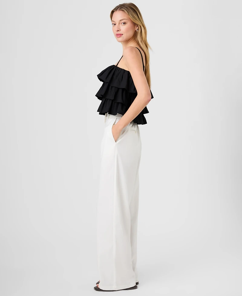 French Connection Women's Aimee Ruffle Detail Cotton Top