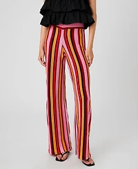 French Connection Women's Motley Knit Striped Flare Pants