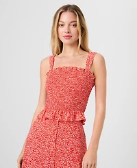 French Connection Women's Floral Print Smocked Top