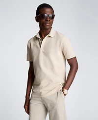 Kenneth Cole Men's Seersucker Polo Collar Shirt