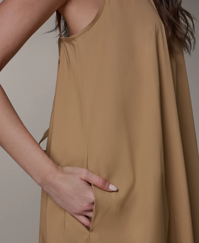 Donna Karan Weekend Women's Sleeveless Halter Tie Back Maxi Dress