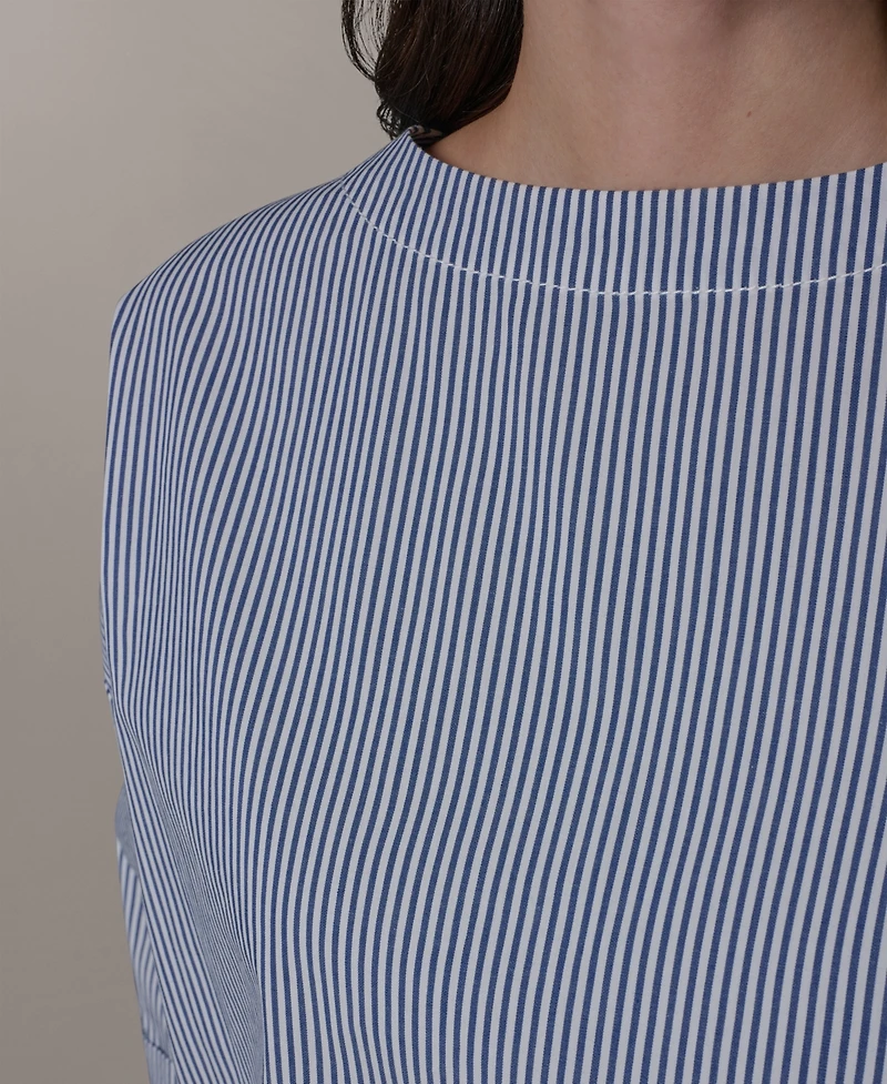 Donna Karan Weekend Women's Striped Boat Neck Top
