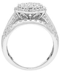 Macy's Diamond Cluster Halo Ring (2 ct. t.w.) in 10k White Gold