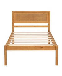 Sailvan Full Wood Platform Bed Frame with Headboard and Slat Support, No Box Spring Needed